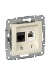 SCHNEIDER SDN5200147 SEDNA RJ11 / RJ45 Cat6 UTP combination socket, beige