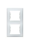 SCHNEIDER SDN5801133 SEDNA Double frame, vertical, cloud gray