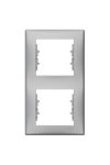 SCHNEIDER SDN5801160 SEDNA Double frame, vertical, aluminum