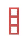 SCHNEIDER SDN5801341 SEDNA Triple frame, vertical, red