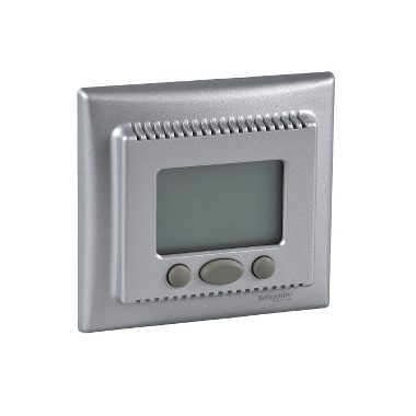 SCHNEIDER SDN6000260 SEDNA Programmable room thermostat, 16A (supplied with frame), aluminum