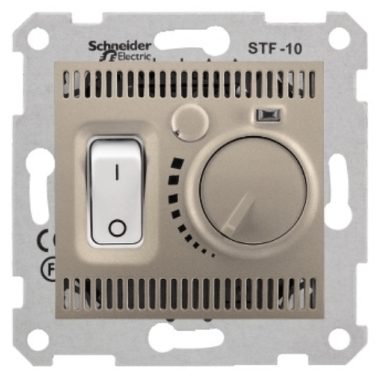 SCHNEIDER SDN6000368 SEDNA Room thermostat for underfloor heating, 10A, titanium