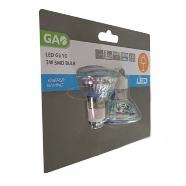 GAO SMDLEDSZETTH LED izzó szett, 3W, 250lm, 3000K, GU10, 230V