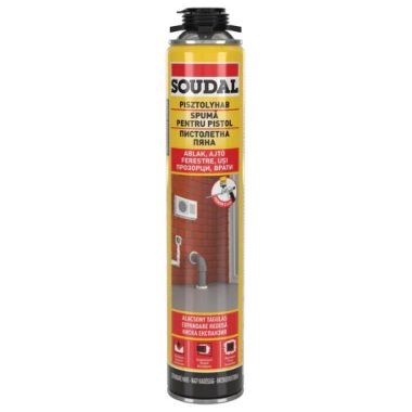 SOUDAL 123013 Pisztolyhab DIY YELLOW, téli, 750ml, -10 C°-ig