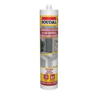 SOUDAL 154564 Univerzális szilikon transzparens, 280ml - Ecetsavas