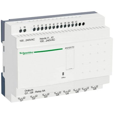 SCHNEIDER SR2E201FU 20 I/O, relés, óra, 230 VAC