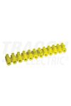 TRACON SS3A-H Flexibilis sorkapocs 2,5 mm2, 16 A, H 12 tagú, sárga 2.5mm2, 450VAC, 3A, PE