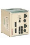 SCHNEIDER TCSESM063F2CS1C ConneXium switch, 6 x TX réz + 2 x FX-SM optika, menedzselhető, lakkozott