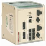   SCHNEIDER TCSESM063F2CS1C ConneXium switch, 6 x TX réz + 2 x FX-SM optika, menedzselhető, lakkozott