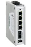 SCHNEIDER TCSESPU053F1CS0 ConneXium Premium switch, 4 x TX réz + 1 x FX-SM optika, IP40, nem menedzselhető