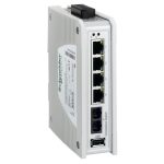   SCHNEIDER TCSESPU053F1CU0 ConneXium Premium switch, 4 x TX réz + 1 x FX-MM optika, IP40, nem menedzselhető