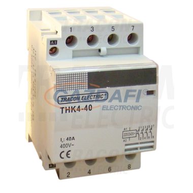 TRACON THK3-32-24 Installációs kontaktor 230/400V, 50Hz, 3P, 3×NO, 32/12A, 6,5/1,9kW, 24V AC