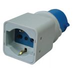   TRACON TICS-A1 Csatlakozó adapter, CEE/Schuko 16A, 250V, IN 2P+E 6h (CEE), OUT 2P+E (Schuko)