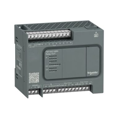 SCHNEIDER TM100C16RN Modicon M100 Easy PLC, 16 I/O, 1xRS485, 230VAC