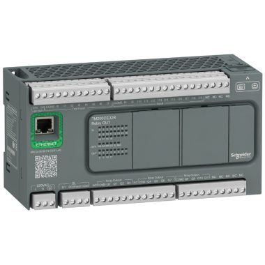 SCHNEIDER TM200CE32R Modicon M200 Easy PLC, 32 I/O1xRS485, 1xEthernet, relés kimenet, 230 VAC