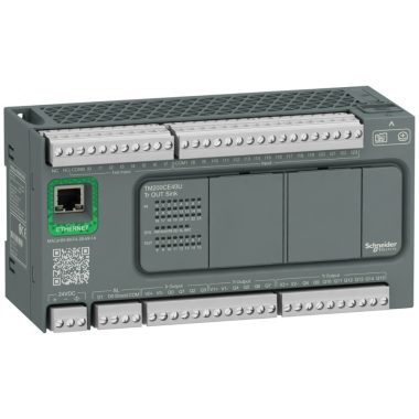 SCHNEIDER TM200CE40U Modicon M200 Easy PLC, 40 I/O1xRS485, 1xEthernet, tranzisztoros kimenet (sink), 24 VDC