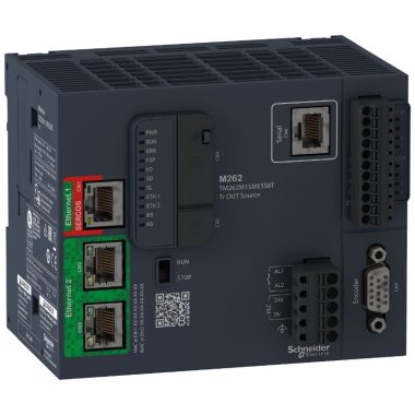 SCHNEIDER TM262M15MESS8T Modicon M262 mozgásvezérlő PLC, 8 I/O, 1 incr/SSI enkóder be, max. 4 tengely, 1xSercos, 2xEth/IP, 1xRS232/RS485