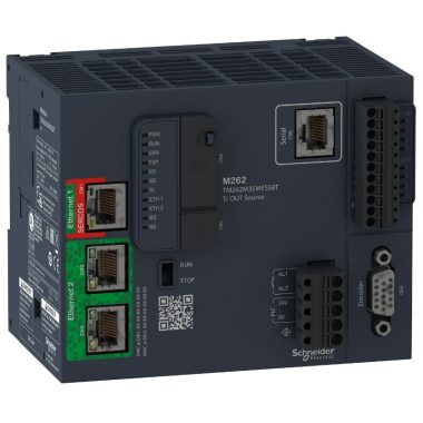 SCHNEIDER TM262M35MESS8T Modicon M262 mozgásvezérlő PLC, 8 I/O, 1 incr/SSI enkóder be, max. 16 tengely, 1xSercos, 2xEth/IP, 1xRS232/RS485