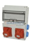 TP Electric 3320-004-5700 Ipari doboz szerelt 220x300-1x(5P16A)+1x(5P32A)+4x(2P+F)oldalsó IP44