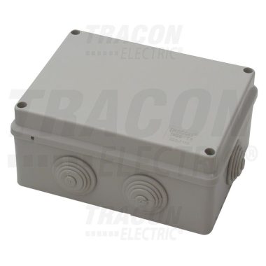 Cutie de joncțiune TRACON TQBY3 - externă, cu capac de șurub, L = 150xW = 110xH = 75mm, IP55