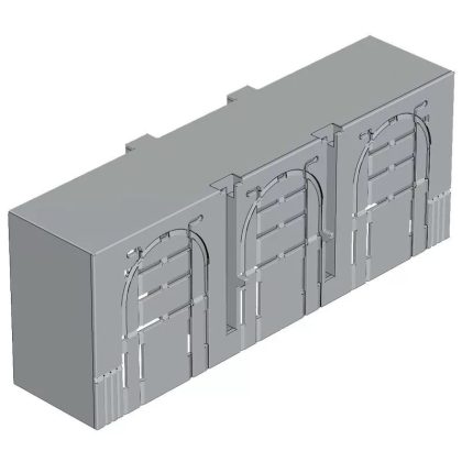   TRACON AA-KETO-00-3/66 Érintésvédelmi burkolat alsó/felső kábelbevezetéshez 3P 00, 3P, L=66 mm