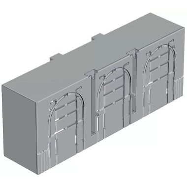 TRACON AA-KETO-2-3 Érintésvédelmi burkolat alsó/felső kábelbevezetéshez 3P 2, 3P, L=42 mm