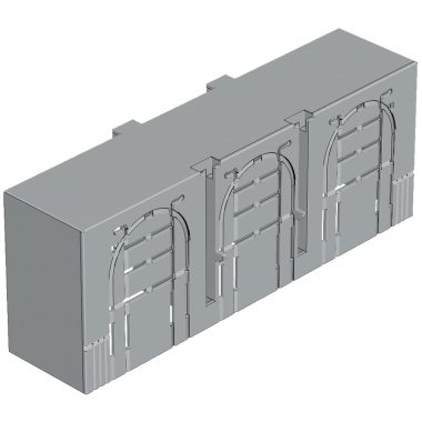 TRACON AA-KETO-3-3 Érintésvédelmi burkolat alsó/felső kábelbevezetéshez 3P 3, 3P, L=42 mm