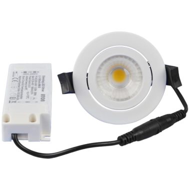 TRACON DLCOBD13W Kör alakú LED mélysugárzó, forgatható230 V, 50Hz, 13W, 4000K, 1210lm, 60°, IP65, EEI=A+