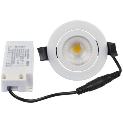   TRACON DLCOBD13W Kör alakú LED mélysugárzó, forgatható230 V, 50Hz, 13W, 4000K, 1210lm, 60°, IP65, EEI=A+