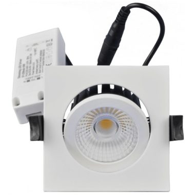 TRACON DLNCOBD13W Négyzet alakú LED mélysugárzó,forgatható230 V, 50Hz, 13W, 4000K, 1210lm, 60°, IP65, EEI=A+