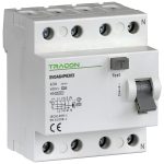   TRACON EVOAG4P2503 Áram-védőkapcsoló, 4 pólusú 25A, 30mA, 10kA, A