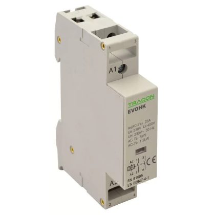   TRACON EVOHK2-25-24 Installációs kontaktor24V, 50Hz, 1 Mod, 2×NO, AC1/AC7a, 25A,