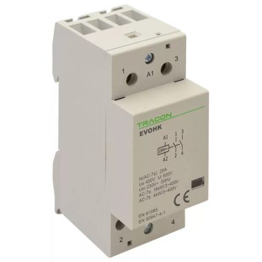 TRACON EVOHK2-40 Installációs kontaktor230V, 50Hz, 2 Mod, 2×NO, AC1/AC7a, 40A,