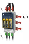 TRACON KETO-00-3/60/AOUFEST Szakaszolókapcsoló-biztosító,gyűjtősínre, lapos csatlakozó 690VAC, 440VDC, 160A, 3P, NH00