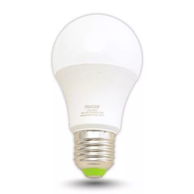 TRACON LA6010W Gömb burájú LED fényforrás230 V, 50 Hz, 10 W, 2700 K, E27, 800 lm, 250°, A60, EEI=A+