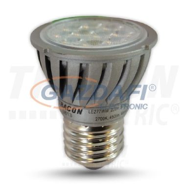 TRACON LE277CW Power LED fényforrás 230VAC, 7W, 6500K, E27, 480 lm, 40°