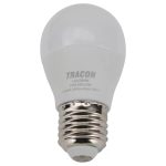   TRACON LGS458NW Gömb burájú LED fényforrás SAMSUNG chippel 230V,50Hz,8W,4000K,E27,600 lm,180°,G45,SAMSUNG chip,EEI=A+