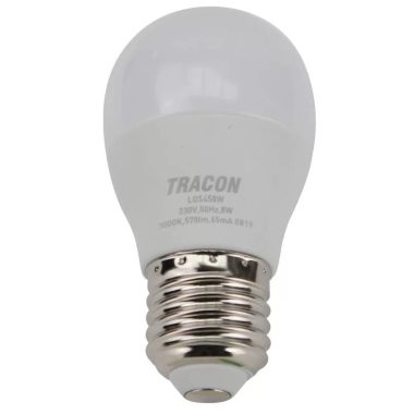 TRACON LGS458W Spherical LED light source with SAMSUNG chip 230V, 50Hz, 8W, 3000K, E27,570lm, 180 °, G45, SAMSUNG chip, EEI = A +