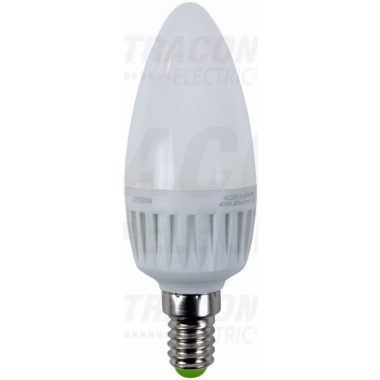 TRACON LGYD6NW Fényerő-szabályozható gyertyaburájú LED fényforrás 230V, 50 Hz, 6W, 4000K, E14, 450lm, 250°