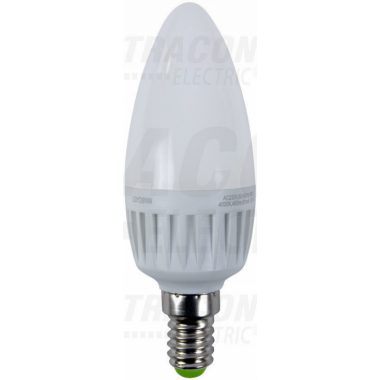 TRACON LGYD6W Fényerő-szabályozható gyertyaburájú LED fényforrás 230V, 50 Hz, 6W, 2700K, E14, 450lm, 250°
