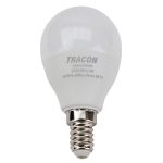   TRACON LMGS458NW Gömb burájú LED fényforrás SAMSUNG chippel 230V,50Hz,8W,4000 K,E14,600lm,180°,G45,SAMSUNG chip,EEI=A+