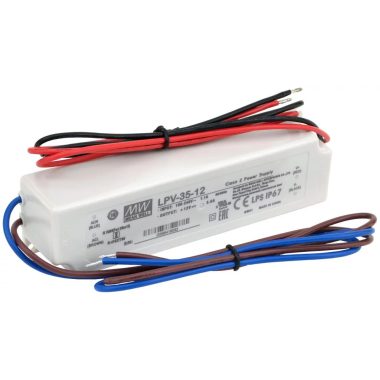 TRACON LPV-100-12 LED driver with plastic cover 90-264 VAC / 12 VDC; 100 W; 0-8.5 Å; IP67