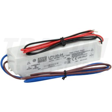 TRACON LPV-35-24 Plastic cover LED driver 90-264 VAC / 24 VDC; 35 W; 0-1.5 A; IP67