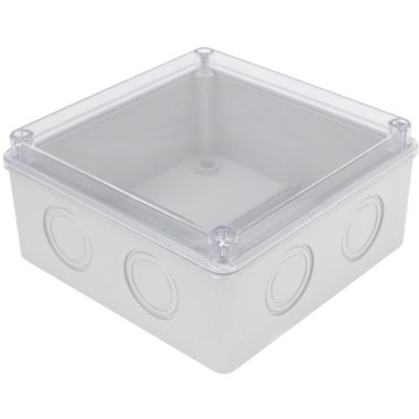 TRACON MED15157T Electronic box, light gray, with transparent cover 150 × 150 × 70mm, IP55