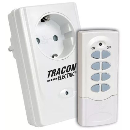   TRACON RCS11 Távkapcsolós csatlakozóaljzat230VAC, 50Hz, 3600W, IP20, 433,92MHz