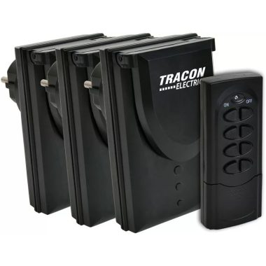 TRACON RCS13-IP Távkapcsolós csatlakozóaljzat230VAC, 50Hz, 3600W, IP44, 433,92MHz