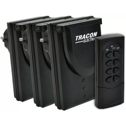   TRACON RCS13-IP Távkapcsolós csatlakozóaljzat230VAC, 50Hz, 3600W, IP44, 433,92MHz