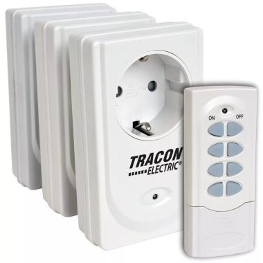 TRACON RCS13 Távkapcsolós csatlakozóaljzat230VAC, 50Hz, 3600W, IP20, 433,92MHz