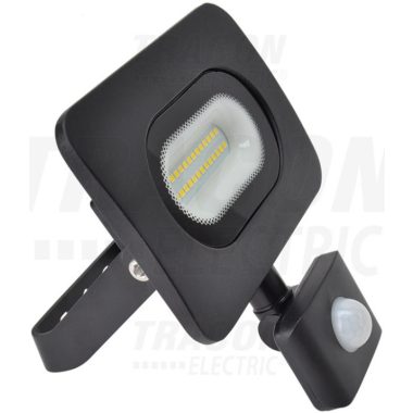 TRACON RSMDLM10H SMD fényvető mozgásérzékelővel, fekete 220-240V,10W,4000K,IP65, 750lm,EEI=A,120°, 10s-7min, 3-10m