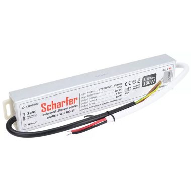 TRACON SCH-100-12 Fémházas LED meghajtó 220-240 VAC / 12 VDC; 100 W; IP67